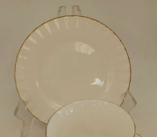 Vintage Royal Albert Val D'or -Tea Trio - (The Cup ear was repaired )