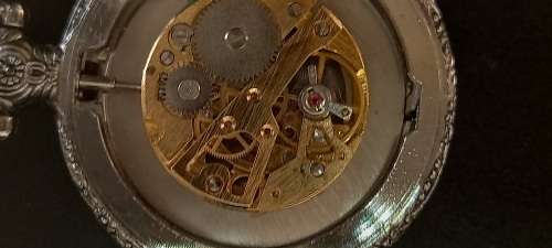 Vintage PICADOR 17 JEWELS  POCKET WATCH on chain ... - working