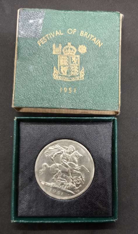 1951 Great Britain  Proof Five Shillings "Festival of Britain"  in Box