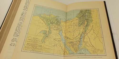 Antique 1920's Dutch Family Bible (Smith/ Crawford Family) with Colored Maps