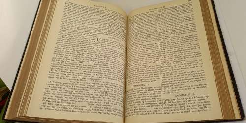 Antique 1920's Dutch Family Bible (Smith/ Crawford Family) with Colored Maps