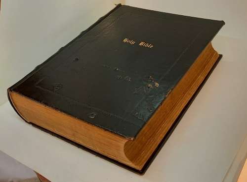 Antique 1850`s Family(Finn/Stopforth) Bible  with MANY GUSTAVE DORE (1832-1883) illustrations