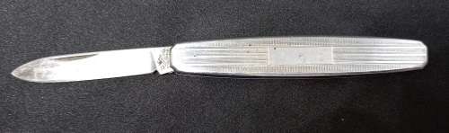 Vintage Stainless Richards Sheffield Pocket Knife 123mm (blade open).