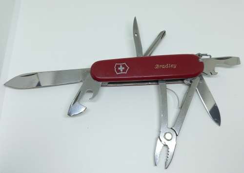 Victorinox OFFICER Swiss Army Knife  - Branded with name Bradley