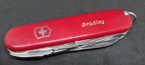 Victorinox OFFICER Swiss Army Knife  - Branded with name Bradley
