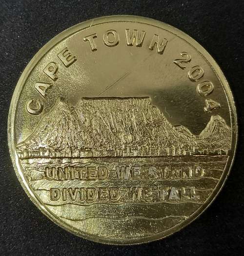 2004 Cape Town Olimpic Medal -Hope and courage United we stand Devided we fall