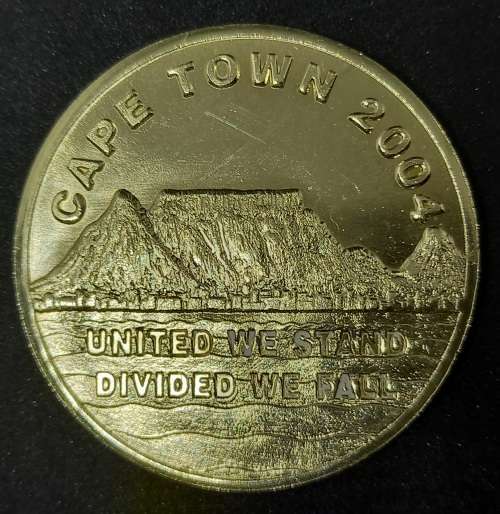 2004 Cape Town Olimpic Medal -Hope and courage United we stand Devided we fall