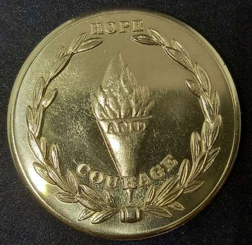 2004 Cape Town Olimpic Medal -Hope and courage United we stand Devided we fall