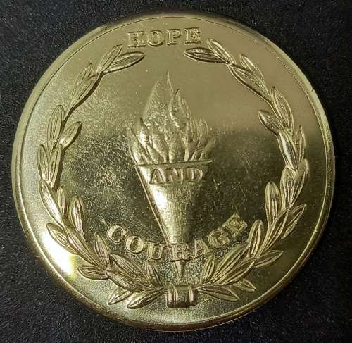 2004 Cape Town Olimpic Medal -Hope and courage United we stand Devided we fall
