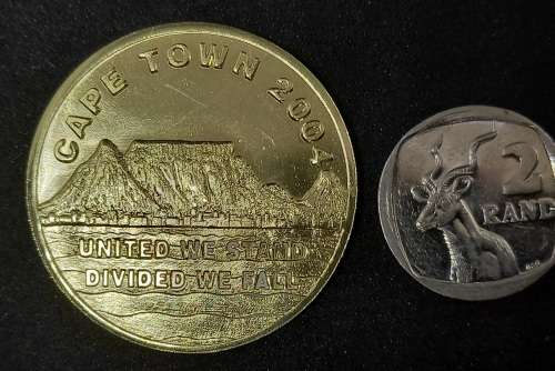 2004 Cape Town Olimpic Medal -Hope and courage United we stand Devided we fall