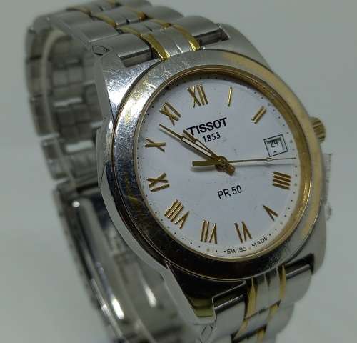 Vintage Mens TISSOT 1835 PR50 Quartz Model J3/6/476K - Working New battery -needs a new seal