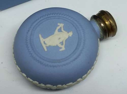 1990's Wedgwood Jasperware - Perfume Bottle Collection "PENELOPE" Sterling Silver Top-Still in Box