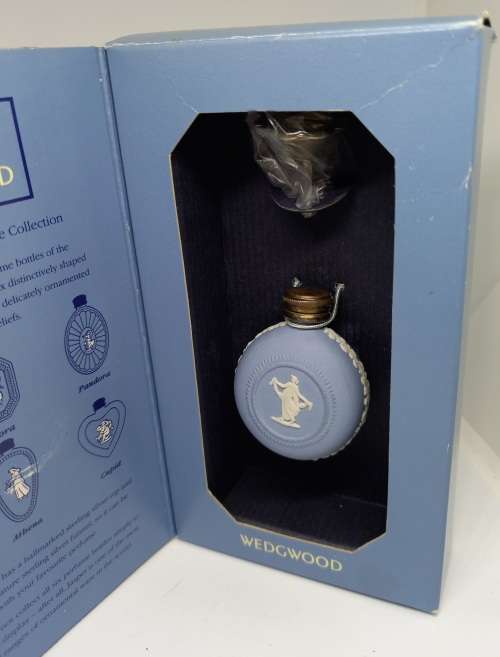 1990's Wedgwood Jasperware - Perfume Bottle Collection "PENELOPE" Sterling Silver Top-Still in Box