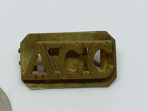 WW2 Army Catering Corps ACC Shoulder Title 25x8mm