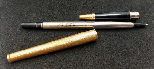 Gold plated Parker 75 Roller Ball and Pencil set Made in France  N date code- see condition
