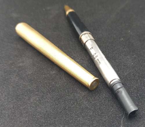 Gold plated Parker 75 Roller Ball and Pencil set Made in France  N date code- see condition