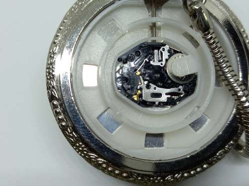 Costume Quarts pocket Watch on chain Face=45x70mm 12mm thick - Working