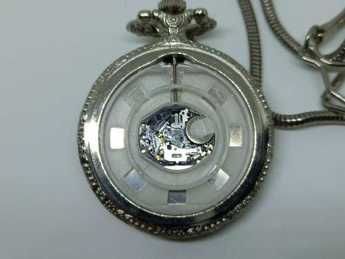 Costume Quarts pocket Watch on chain Face=45x70mm 12mm thick - Working