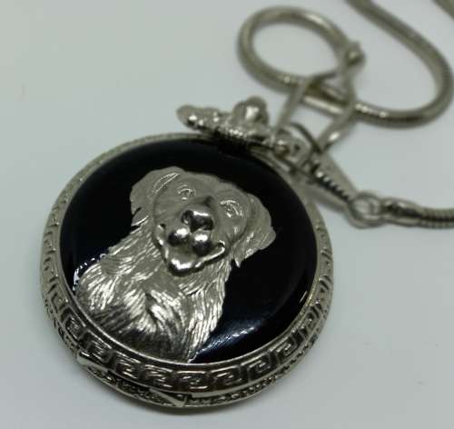 Costume Quarts pocket Watch on chain Face=45x70mm 12mm thick - Working