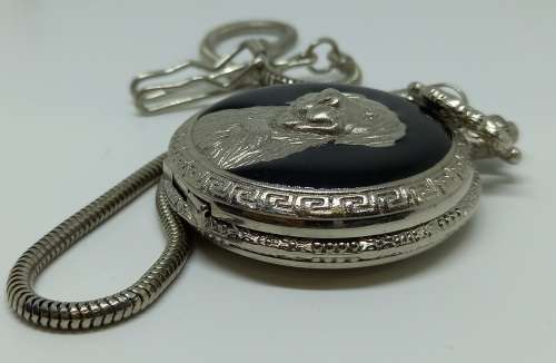Costume Quarts pocket Watch on chain Face=45x70mm 12mm thick - Working