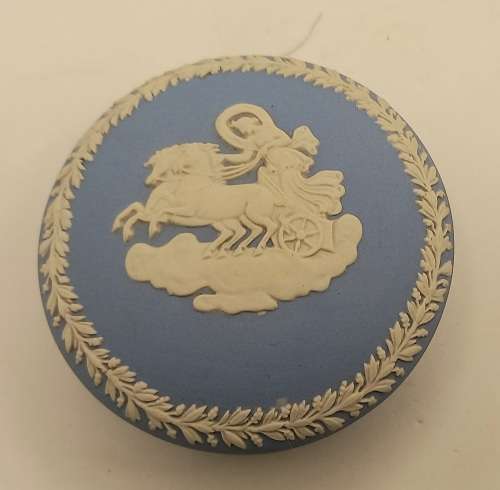 Vintage Wedgwood Jasperware Trinket Box- 40x75mm Made in England