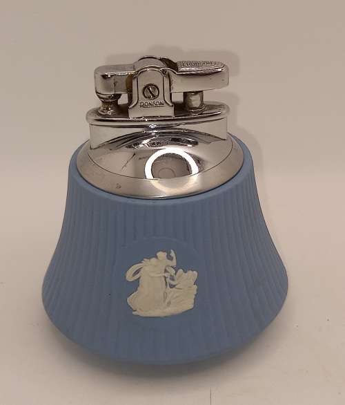 Vintage Wedgwood Jasperware Ronson Ronsonlight Table Lighter Made in England 80x70mm