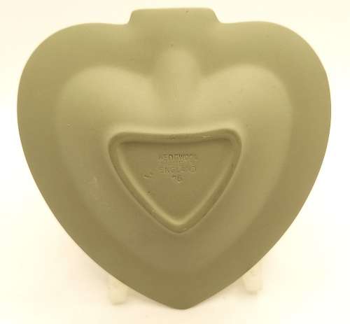 Vintage Wedgwood Green Jasperware Spade Tray Made in England 115x113mm