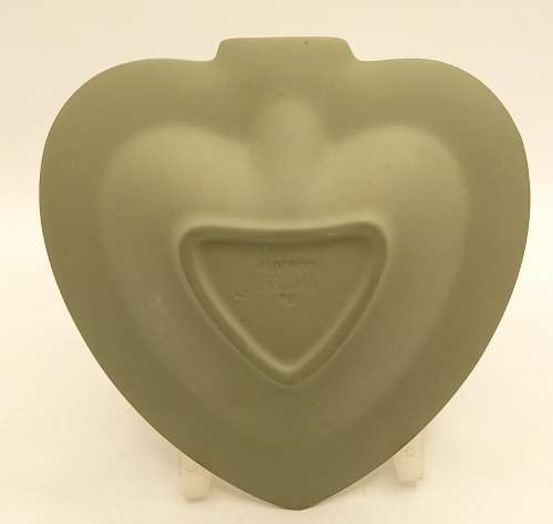 Vintage Wedgwood Green Jasperware Spade Tray Made in England 115x113mm