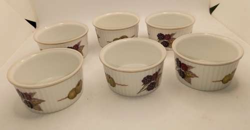 6 Royal Worcester Evesham Flameproof Porcelain Tableware Casserole Dishes - still in Box