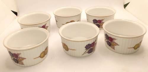 6 Royal Worcester Evesham Flameproof Porcelain Tableware Casserole Dishes - still in Box