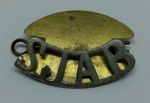 2 St John's Ambulance Brigade  Brass S.J.A.B  Titles/Badges  4x30mm