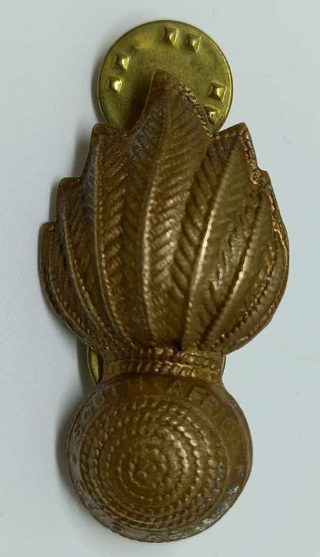 Vintage South Africa ARTILLERY Collar and Beret Badge - Brass  40x23mm
