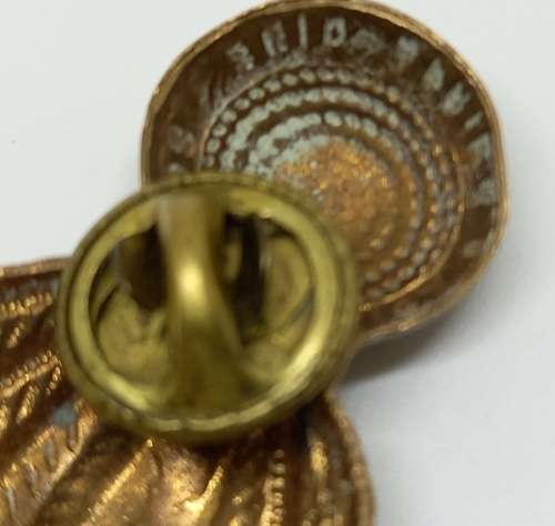 Vintage South Africa ARTILLERY Collar and Beret Badge - Brass  40x23mm