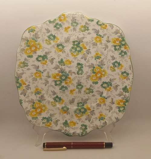 Pre-1936 Royal Albert Crown China England - Cake Plate - 249mm