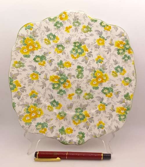 Pre-1936 Royal Albert Crown China England - Cake Plate - 249mm