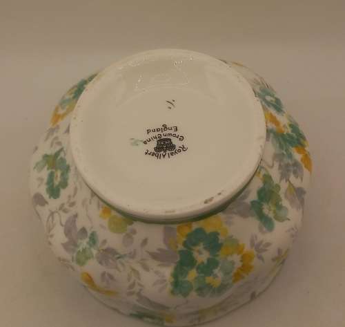 Pre-1936 Royal Albert Crown China England - Sugar Pot - 65x105mm
