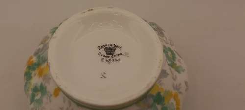 Pre-1936 Royal Albert Crown China England - Sugar Pot - 65x105mm