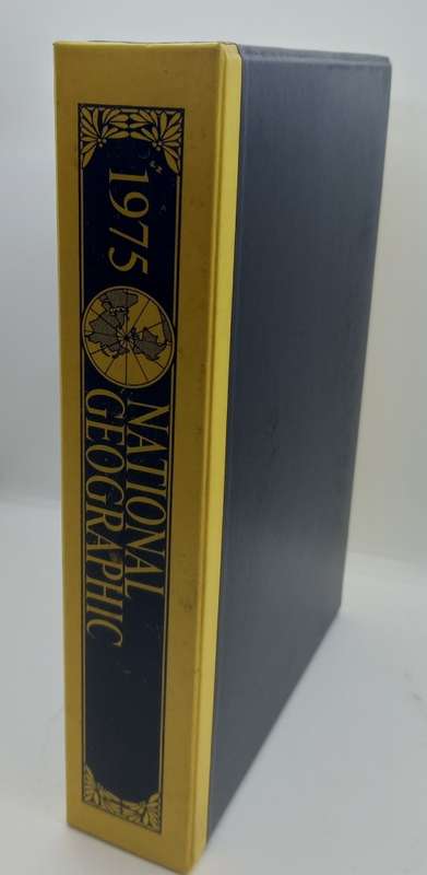 1975 - 6 x National Geographic Magazines January to July in Holder -- Great condition