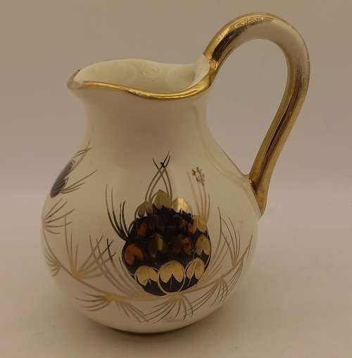 Small Vintage FLORA GOUDA Porcelain Jug Made in Holland CHIPPED