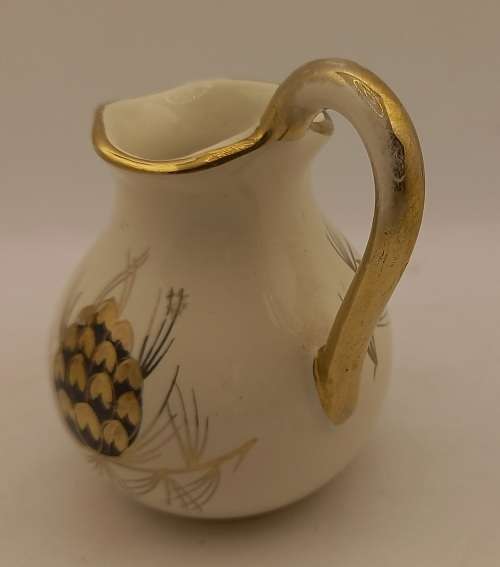 Small Vintage FLORA GOUDA Porcelain Jug Made in Holland CHIPPED