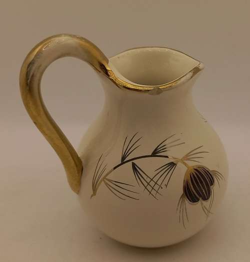 Small Vintage FLORA GOUDA Porcelain Jug Made in Holland CHIPPED