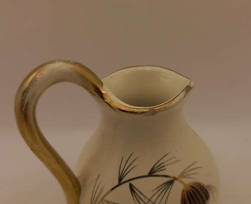 Small Vintage FLORA GOUDA Porcelain Jug Made in Holland CHIPPED