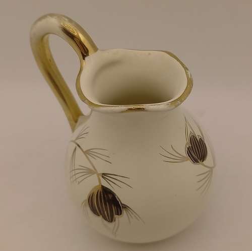 Small Vintage FLORA GOUDA Porcelain Jug Made in Holland CHIPPED