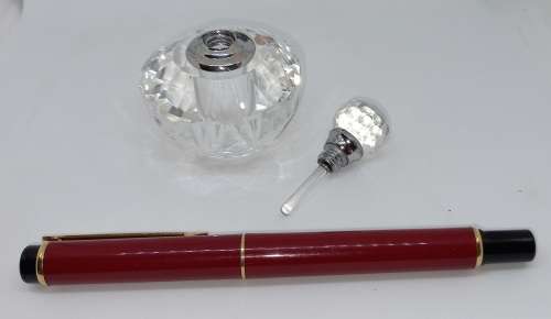 Crystal Cut Glass Crystal 2ML Perfume Bottle Empty Refillable Container 60x50mm