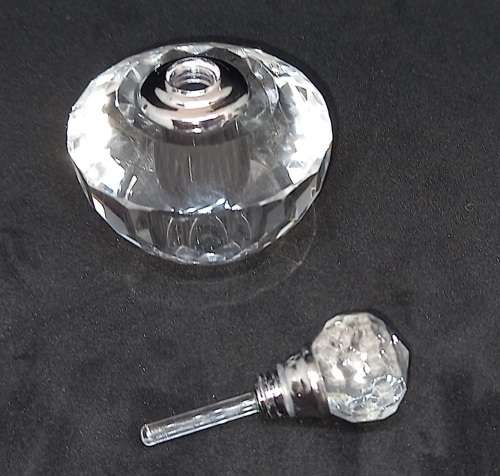 Crystal Cut Glass Crystal 2ML Perfume Bottle Empty Refillable Container 60x50mm