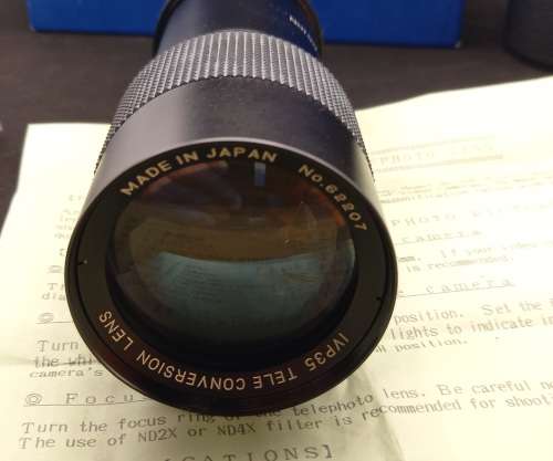Marumi IVP 35 teleconversion lens -3,5X Video Telephoto Lens -Lens Mount 46mm