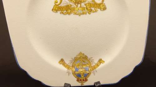 12th May 1937 Royal Coronation Plate  Norville Ware -England  - CHIPPED  162mm