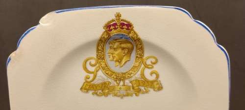12th May 1937 Royal Coronation Plate  Norville Ware -England  - CHIPPED  162mm