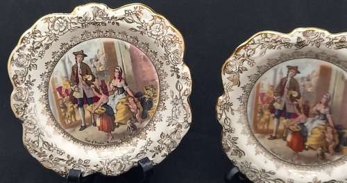 3 Vintage C1950`s OLD FOLEY Porcelain Trays 5224 James Kent Ltd. Staffordshire (1 was repaired)