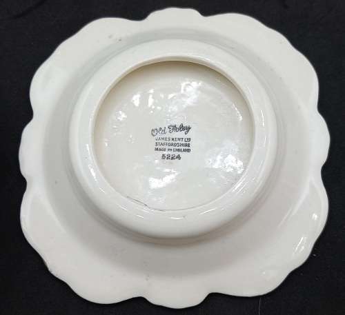 3 Vintage C1950`s OLD FOLEY Porcelain Trays 5224 James Kent Ltd. Staffordshire (1 was repaired)